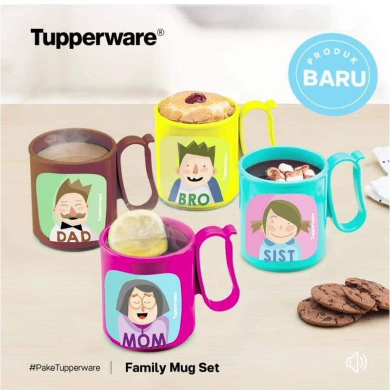 Tupperware Family Mug Set (4pcs set) | Shopee Malaysia