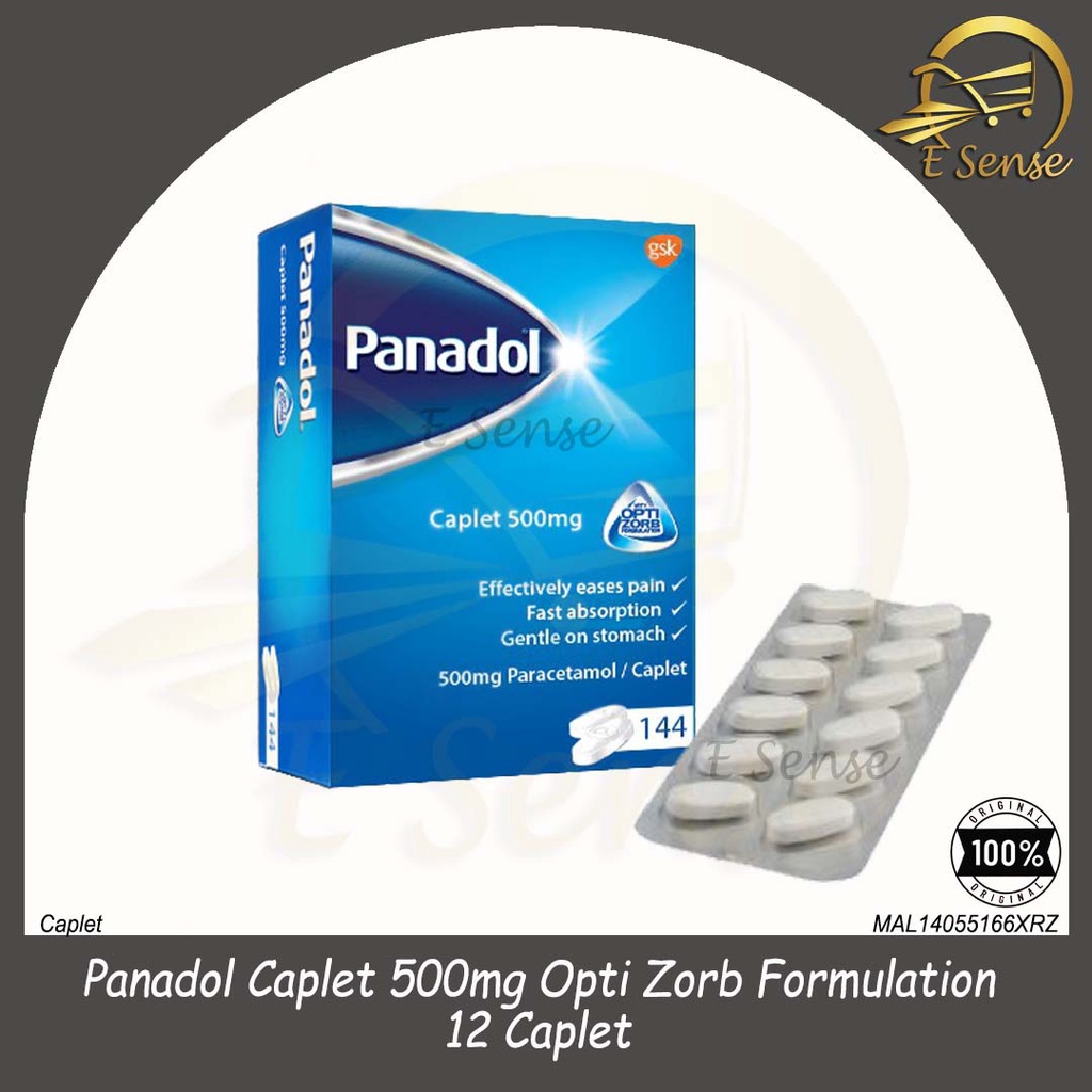 [E SENSE] Panadol Caplet 500mg Opti Zorb Formulation 144 CAPLETS ...