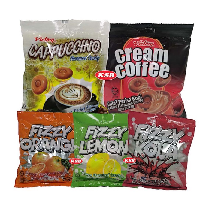 【120g】VICTORY CANDY - FIZZY KOLA/FIZZY LEMON/CREAM COFFEE | Shopee Malaysia