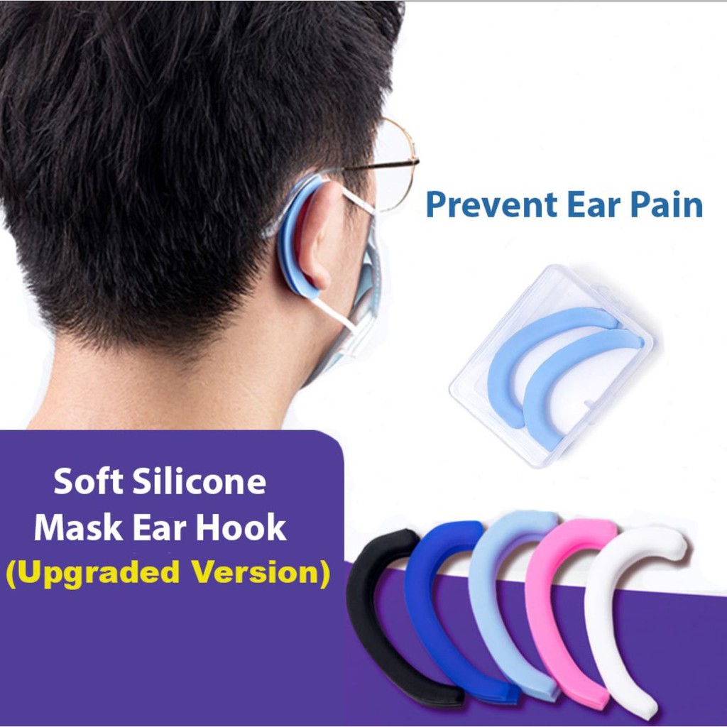 🚚24Hour Ship from KL🚚Soft Silicone Reusable Washable Ear Hook Relief ...