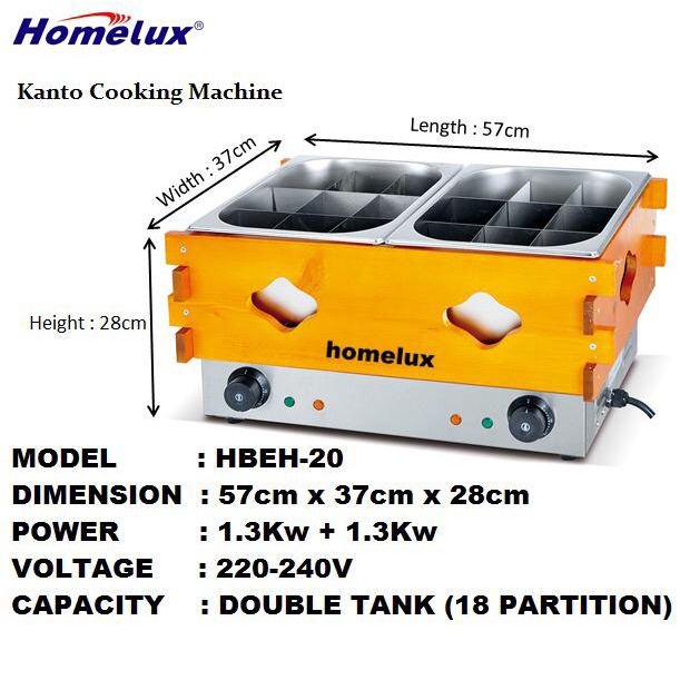 Homelux Electric Kanto Cooking Single Double Tank 9 18 Partition Oden ...