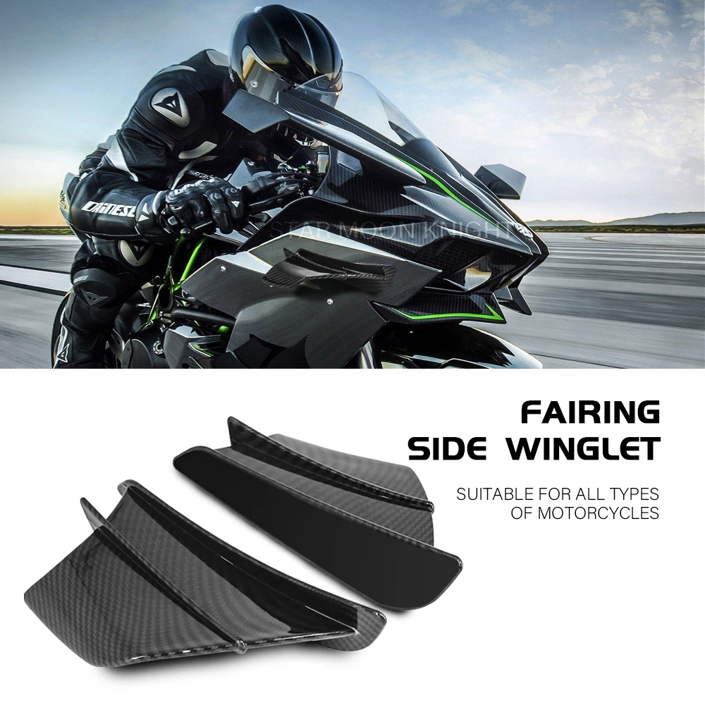 Fairing Side Winglets Aero Wing Deflector Spoiler For Universal Motorcycles Bmw Honda Yamaha