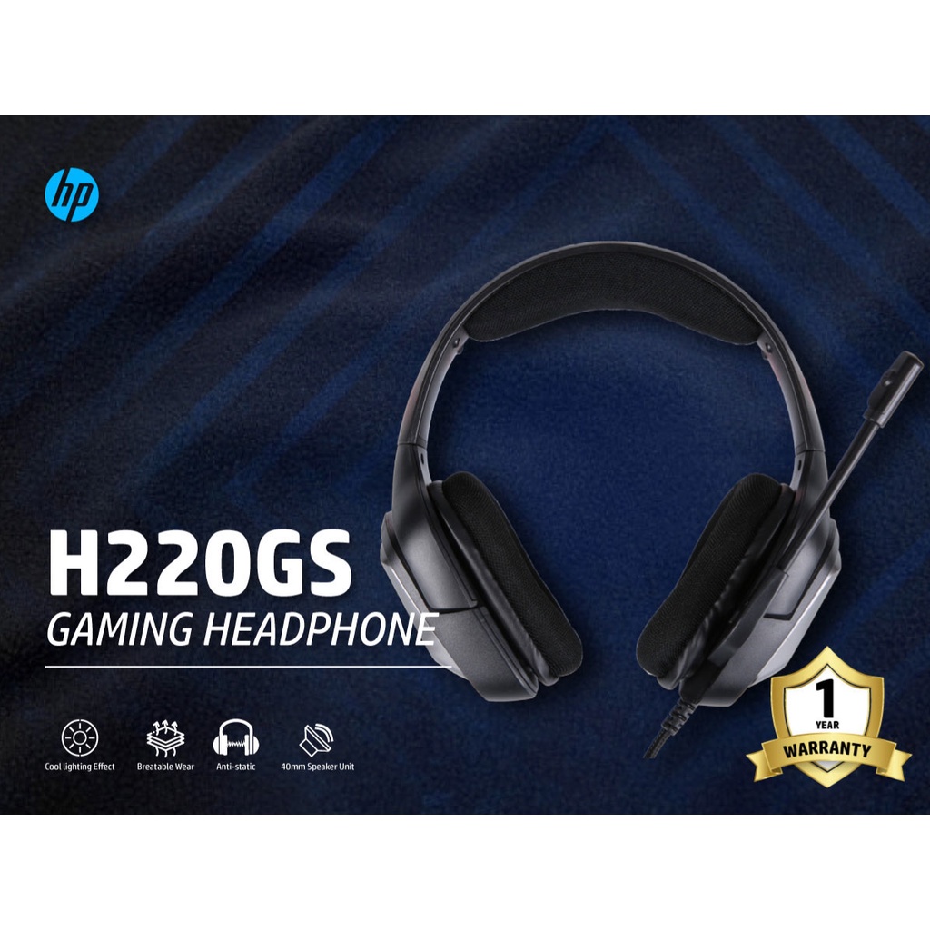 HP Original Headset H220 H220S H220GS With MIC Backlight Shopee