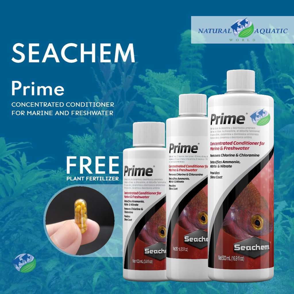 Seachem Prime 100ml 250ml 500ml Complete Conditioner For Fresh And Saltwater Shopee Malaysia