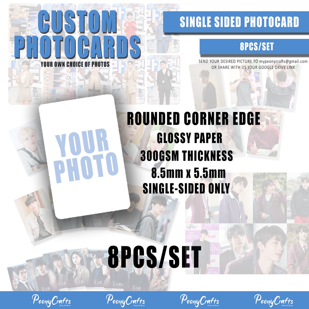 CUSTOM PHOTOCARD custom design photocard double sided pc art print ...