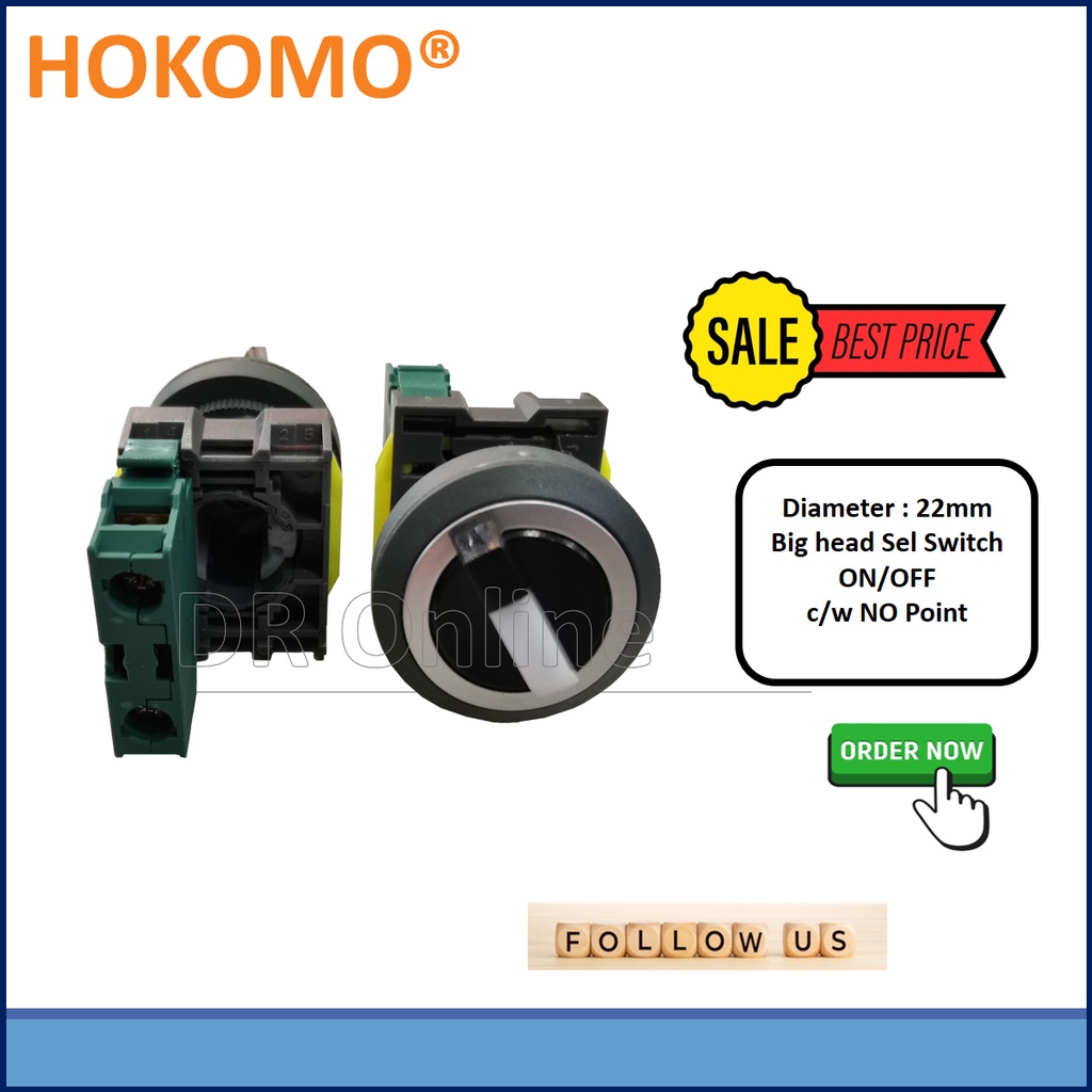 HOKOMO Selector Switch On Off / On Off On / Sprig Return On off , On