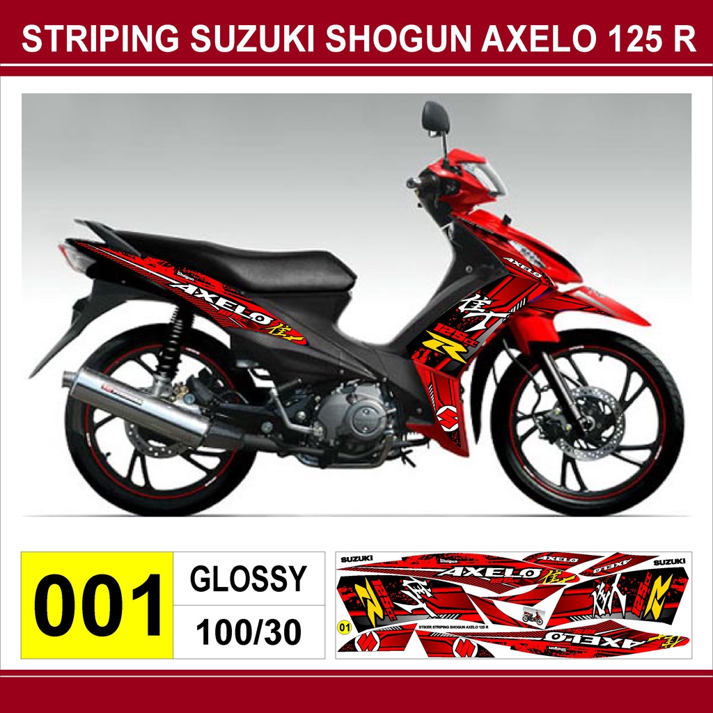 Suzuki Shogun Axelo 125 R Motorcycle Striping Decal Sticker Variation ...