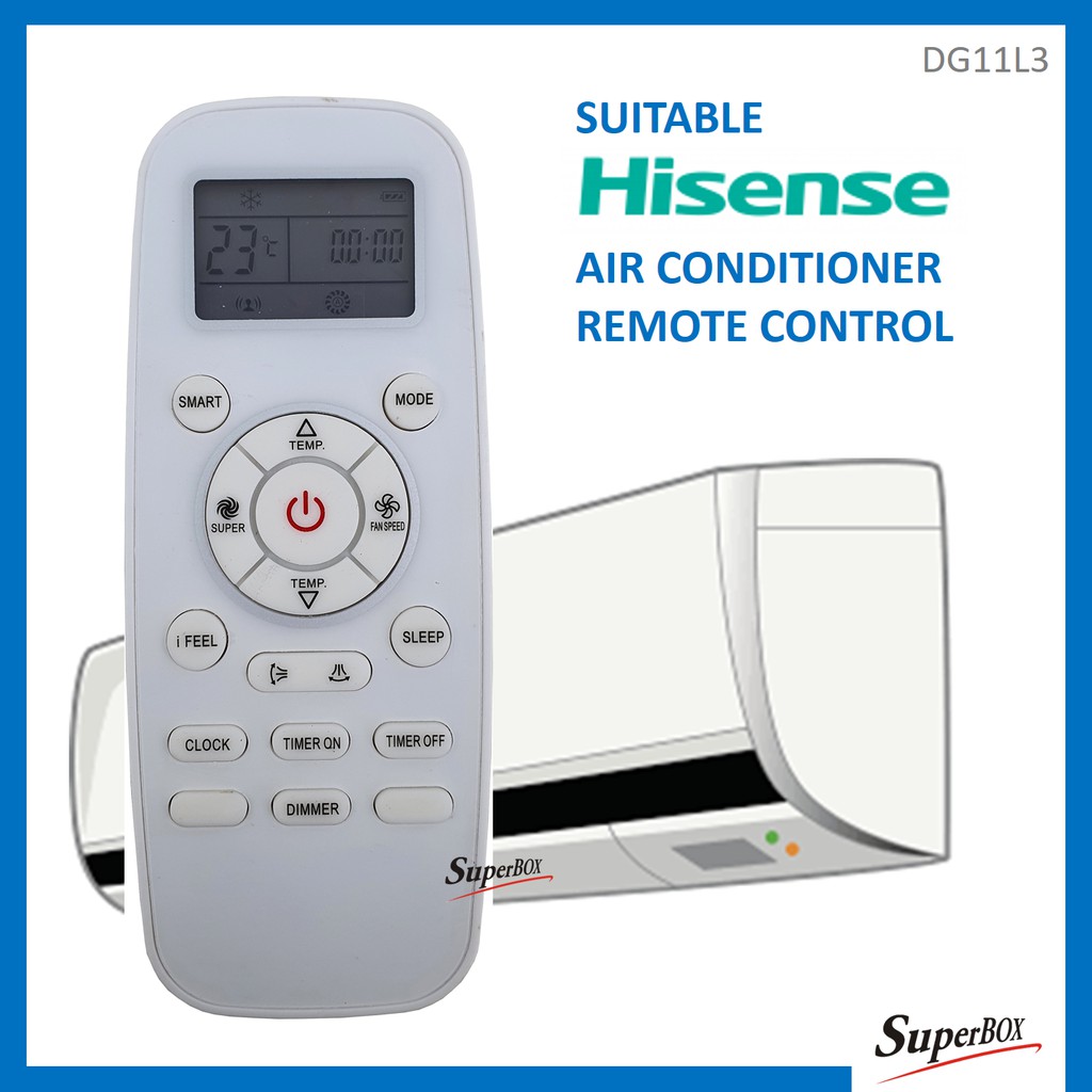Hisense Replacement For Hisense Air Cond Aircond Air Conditioner Remote ...