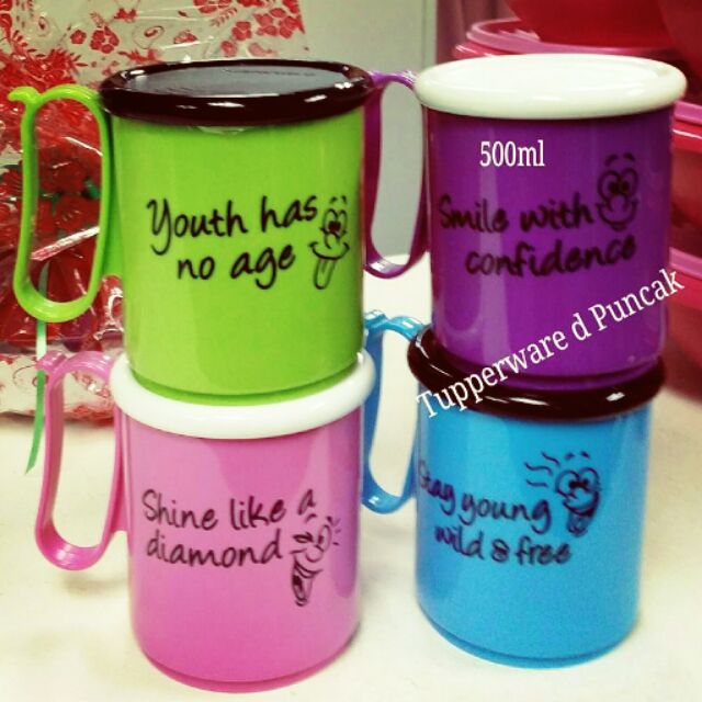 Tupperware Jumbo fun mug with prints 500ml | Shopee Malaysia