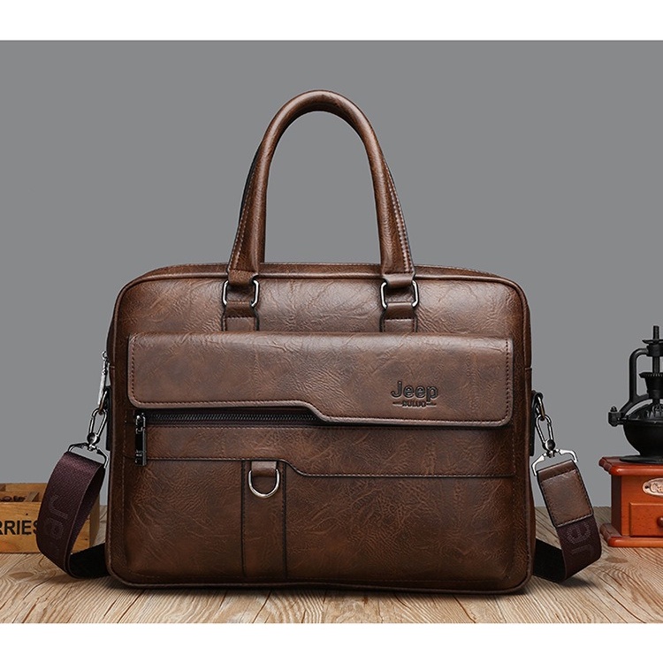 WITH VIDEO [M'sia Stock] Men's Leather Briefcase Document Bag ...