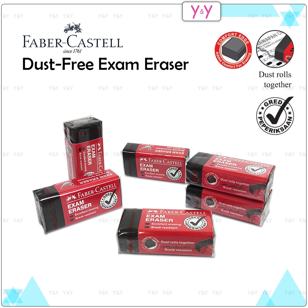 Faber Castell Exam Eraser / Dust-Free Exam Grade Eraser / Rubber ...