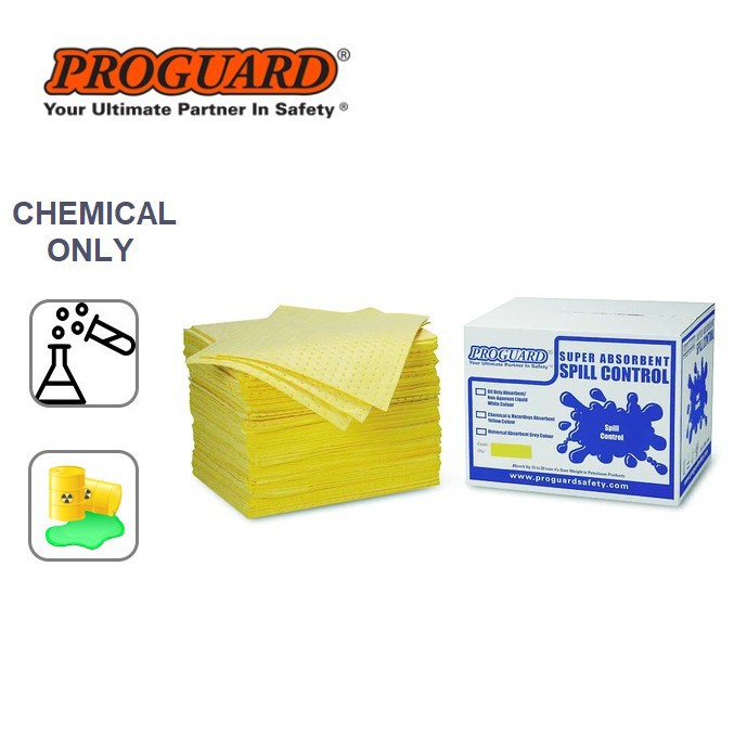 PROGUARD| ABSORB UP 15 TO 20 TIME 145 L CHEMICAL ONLY SORBENT PAD SPILL ...