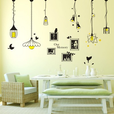 Our memory Vintage Light Bulbs With Photos & Frames Home Deco Wall ...