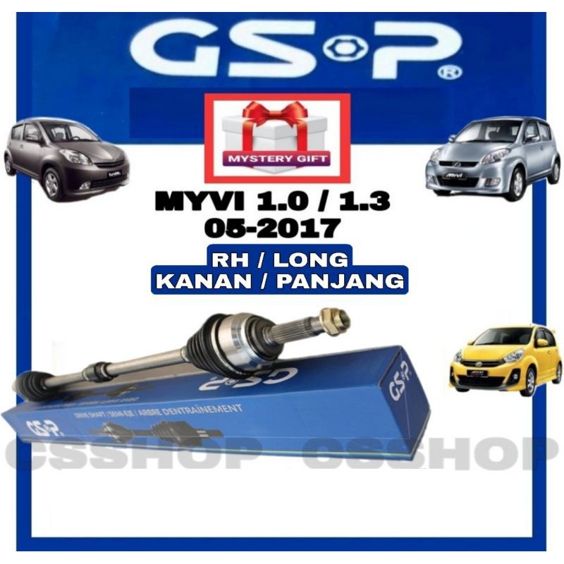 GSP PERODUA MYVI 1.0 / 1.3 ( 20052017 ) DRIVE SHAFT LEFT / SHORT AUTO