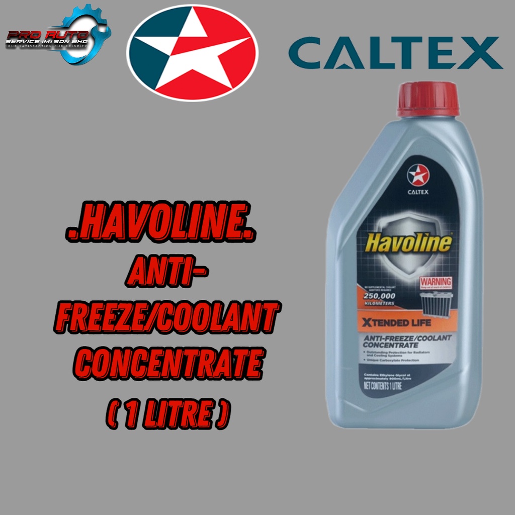 CALTEX Havoline Xtended Life AntiFreeze Coolant Concentrate (1LITRE ...