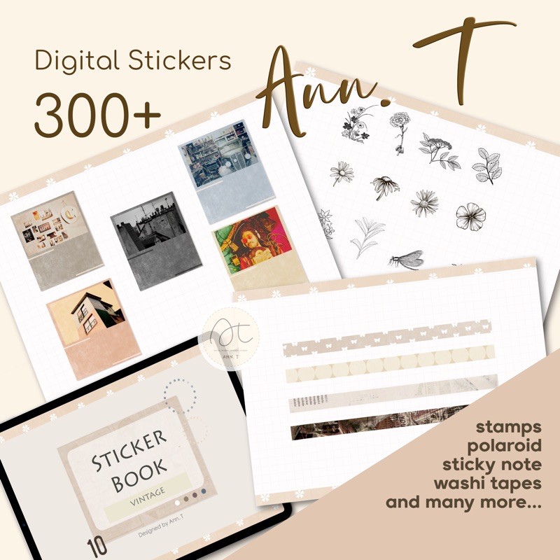 GoodNotes / PNG Ann T. Digital Stickers Book for Planner / Journal ...