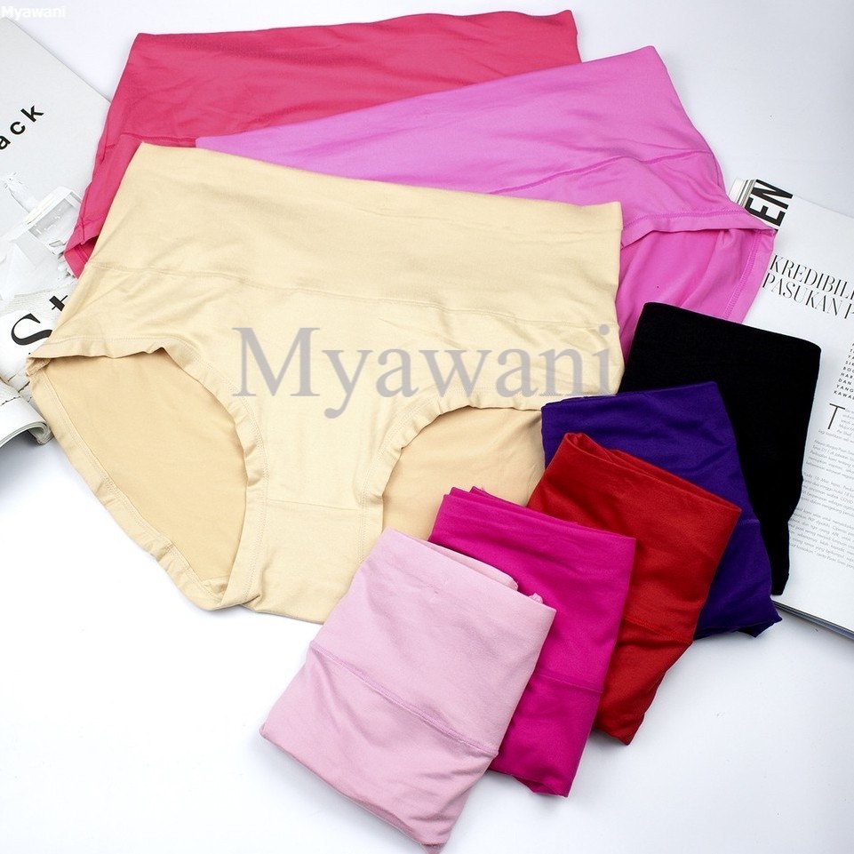 High Waist Panties Women Soft Cotton PLUS SIZE 3XL-6XL (90-150KG) Underwear  Women Plus Size (ship out 24hours)