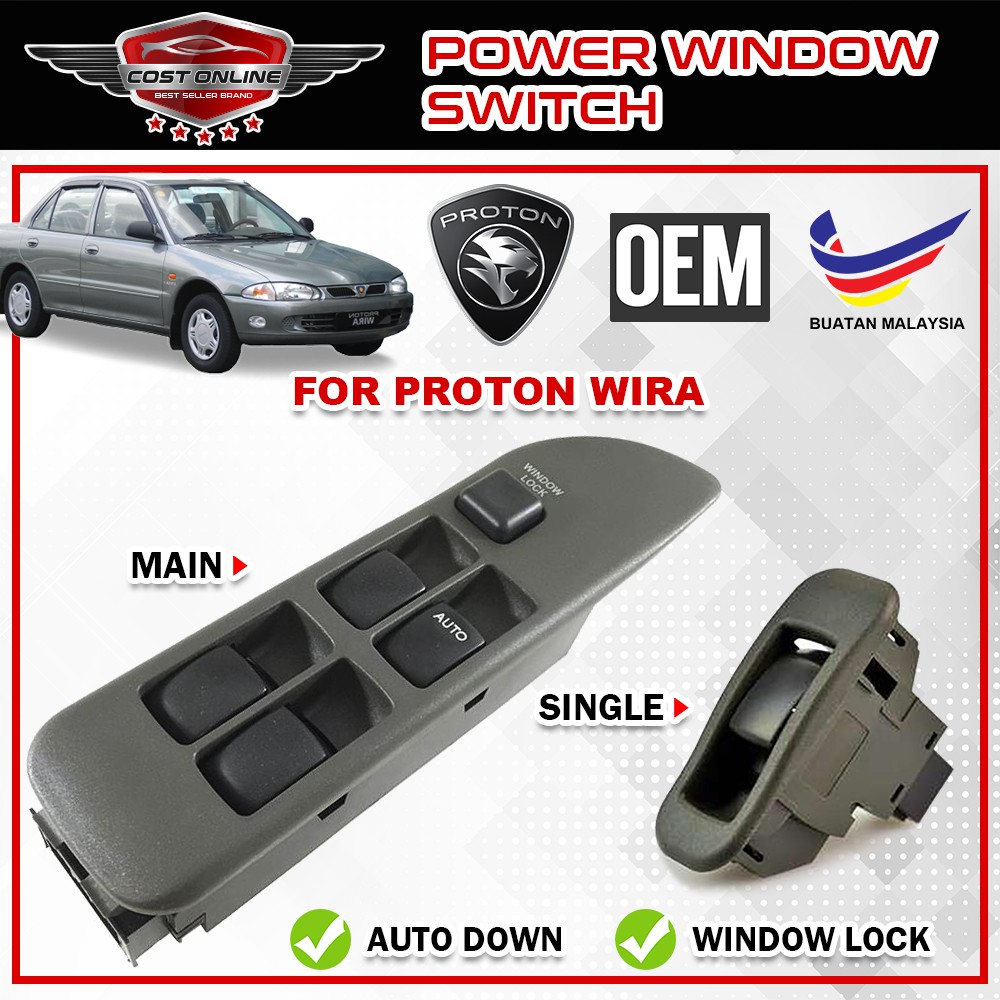 Ready Stock Proton Wira (Auto Down Driver Side) Window Power Main ...