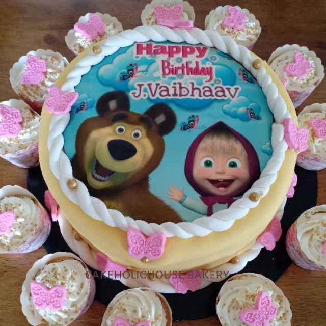 Marsha and Bear Edible Cake Topper | Shopee Malaysia