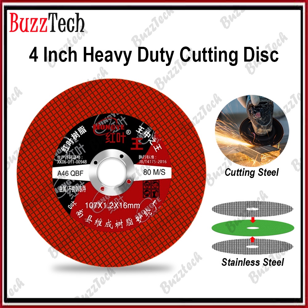 BuzzTech 4 Inch Stainless Steel Cutting Disc 107mm Angle Grinder Wheel ...