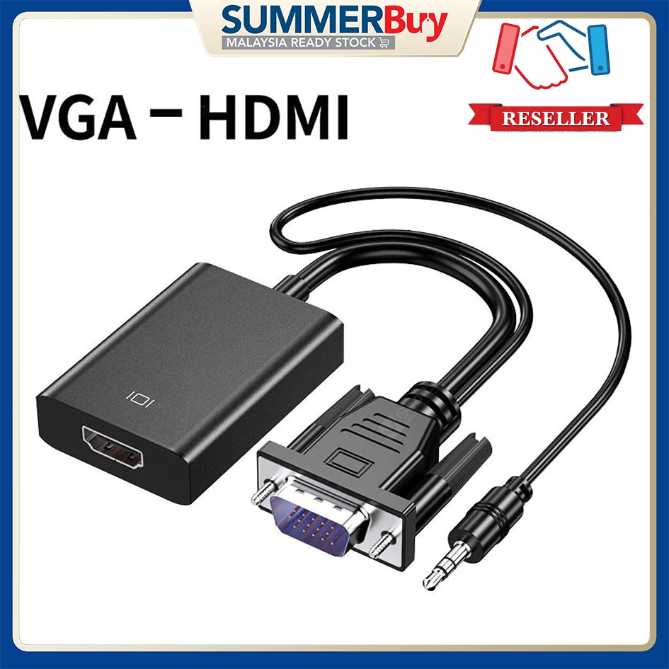 VGA Male to HDMI Female Video Converter Adapter 1080P with USB Power