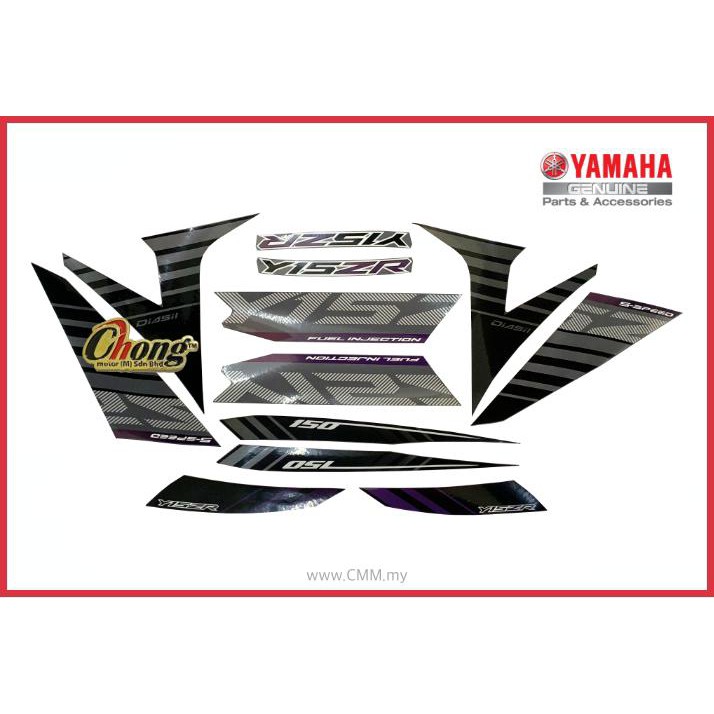 Yamaha Y15ZR V1 ( Purple ) Body Stripe & Sticker 100% Original HLY ...