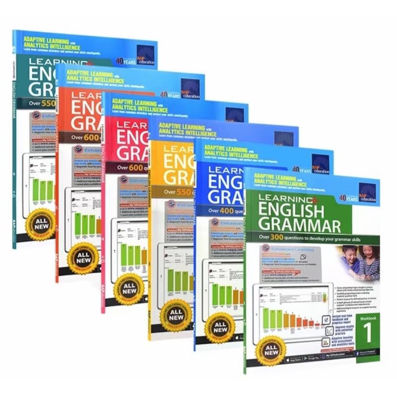 Singapore SAP Learning+ English Grammar 6 books set | Shopee Malaysia