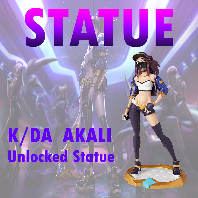 Ready Stock K Da Akali Unlocked Statue League Of Legends Wild Rift Official Product Kda