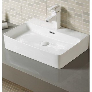 610MM White Ceramic Rectangle Countertop Basin Wall Hung Basin Sink ...