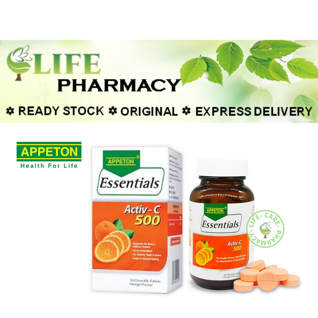 APPETON Essentials Activ-C 500 Orange for Immunity & Antioxidant ...