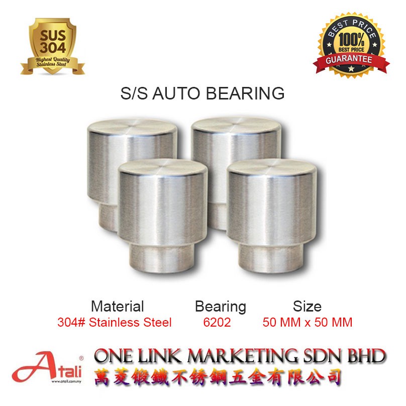 🔥READY STOCK🔥* 1 PCS * S/S304 AUTO BEARING 50 MM x 50 MM 不锈钢两页自动轮 BS007 ...