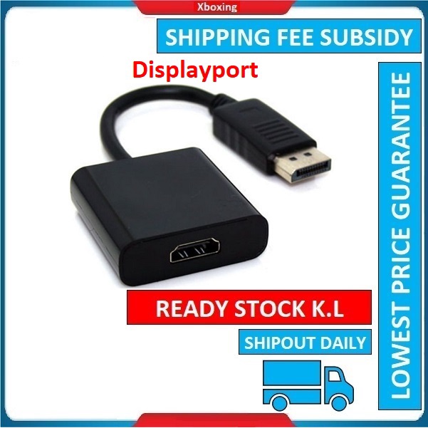 DisplayPort DP Male To HDMI Female Video Converter Adapter Cable ...