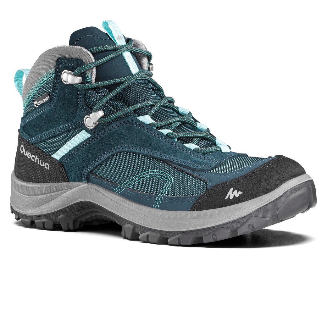 Decathlon Women Hiking Shoes High-Cut (Waterproof) - Quechua