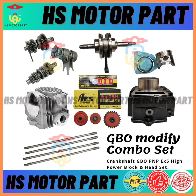 Honda GBO Crankshaft Gear Box Modify Set Upgrade 4 Speed PNP - (Ex5 ...