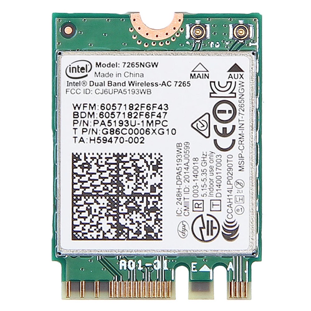 Dual Band 7265Nngw wifi Card - Intel Wireless-AC 7265 (M.2 / Nngff ...