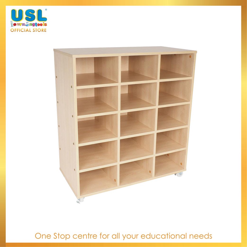 USL&rsquo;s 15 Compartment Pigeon Hole Shelf - Made by High Quality Solid