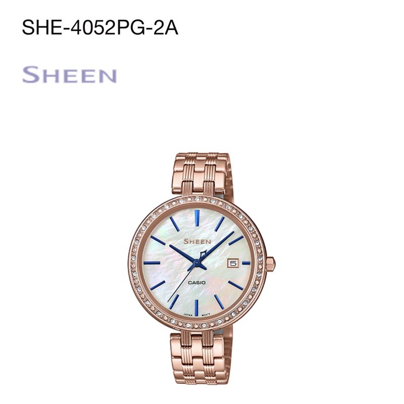 Casio sheen mother of cheap pearl watch