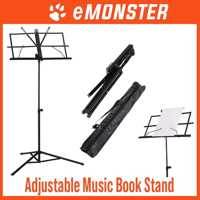 Foldable and Portable Adjustable Music Book Stand for Quran Violin Piano Keyboard Guitar Ukulele