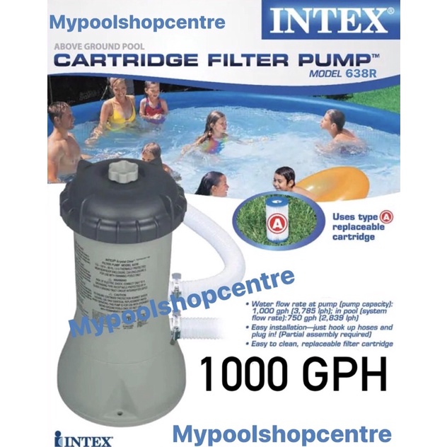Original Intex Bestway filter pump 1000 gph (638r)/ 530gph (604