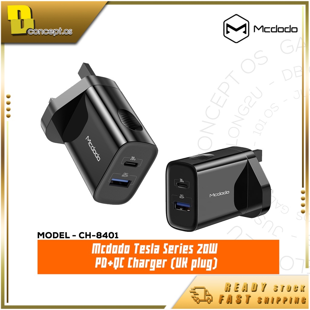 ORIGINAL MCDODO 20W PD FAST CHARGING ADAPTER (CH-8401) | Shopee Malaysia