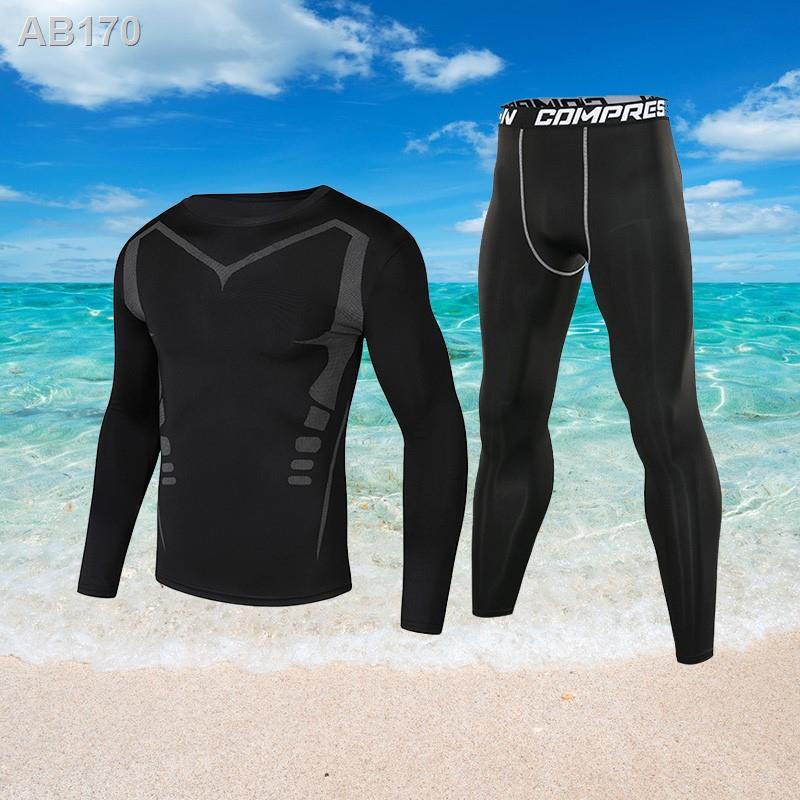 Swimsuit men s tops long-sleeved men s swimming trunks swimsuit hot ...