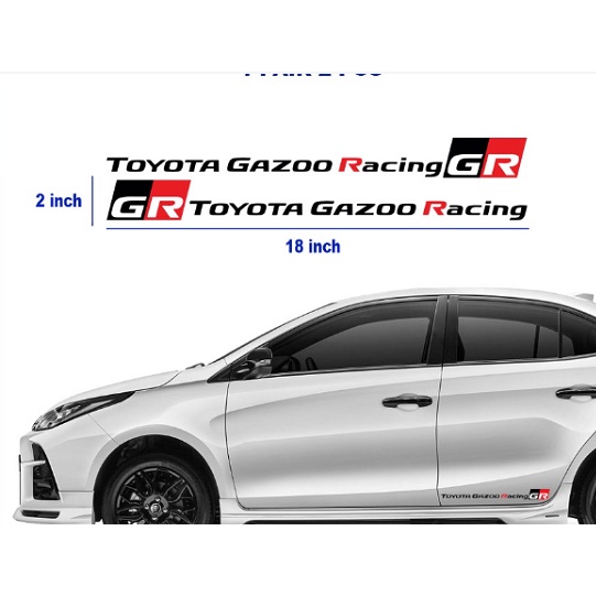 Toyota Vios, Yaris, Vios GR side door decal/sticker Ready Stock