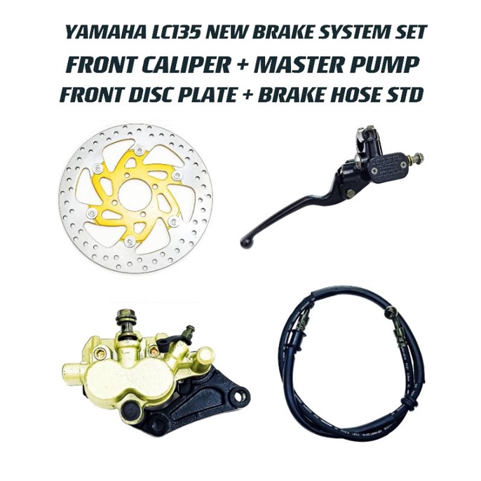 Yamaha lc135 new front disc brake pump full set / full set 4 in 1 with master pump caliper brake