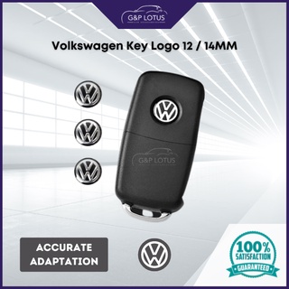 14mm Black Blue VW Car Key Fob Remote Badge Logo Emblem Sticker