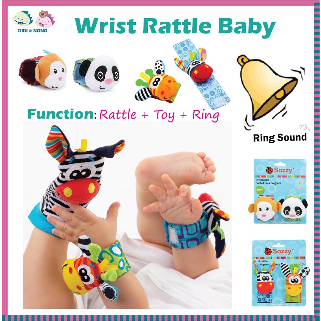 Baby Rattle Toys Hand Wrist Rattle Mainan Bayi 0m+ | Shopee Malaysia
