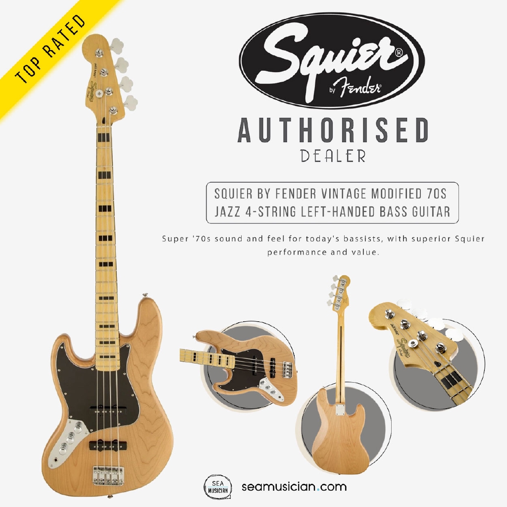 Squier vintage modified jazz online bass left handed