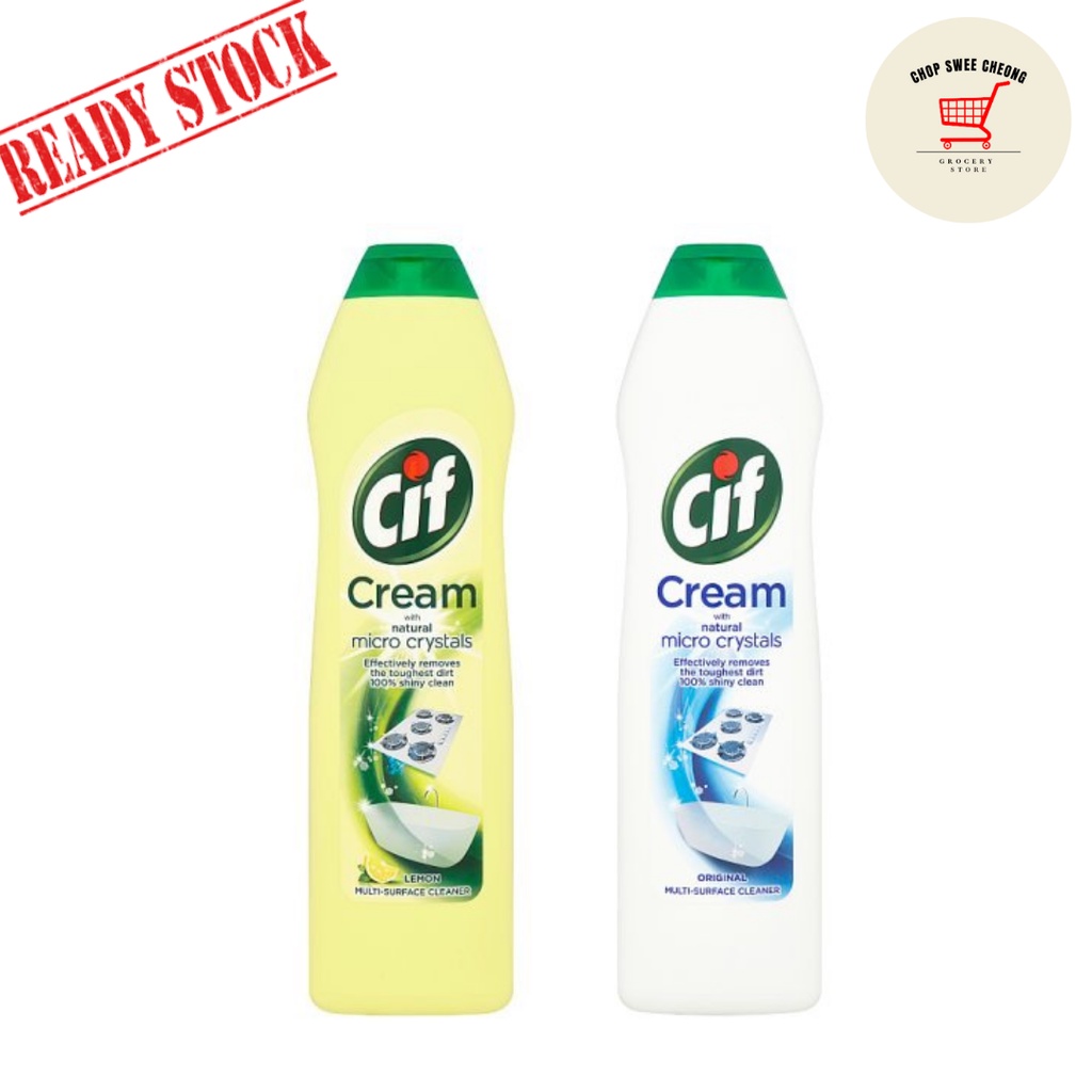  Cif Cream with Micro Crystals Lemon 750ml : Health & Household