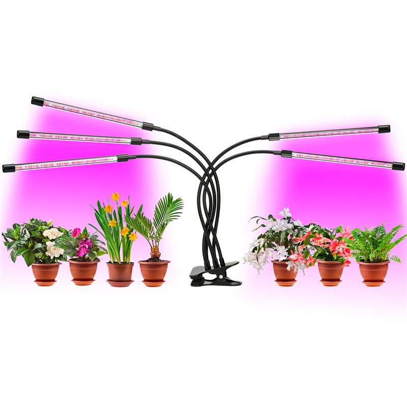 Dimmable 45W 5 Head LED Plant Growth Light USB Full Spectrum Plant