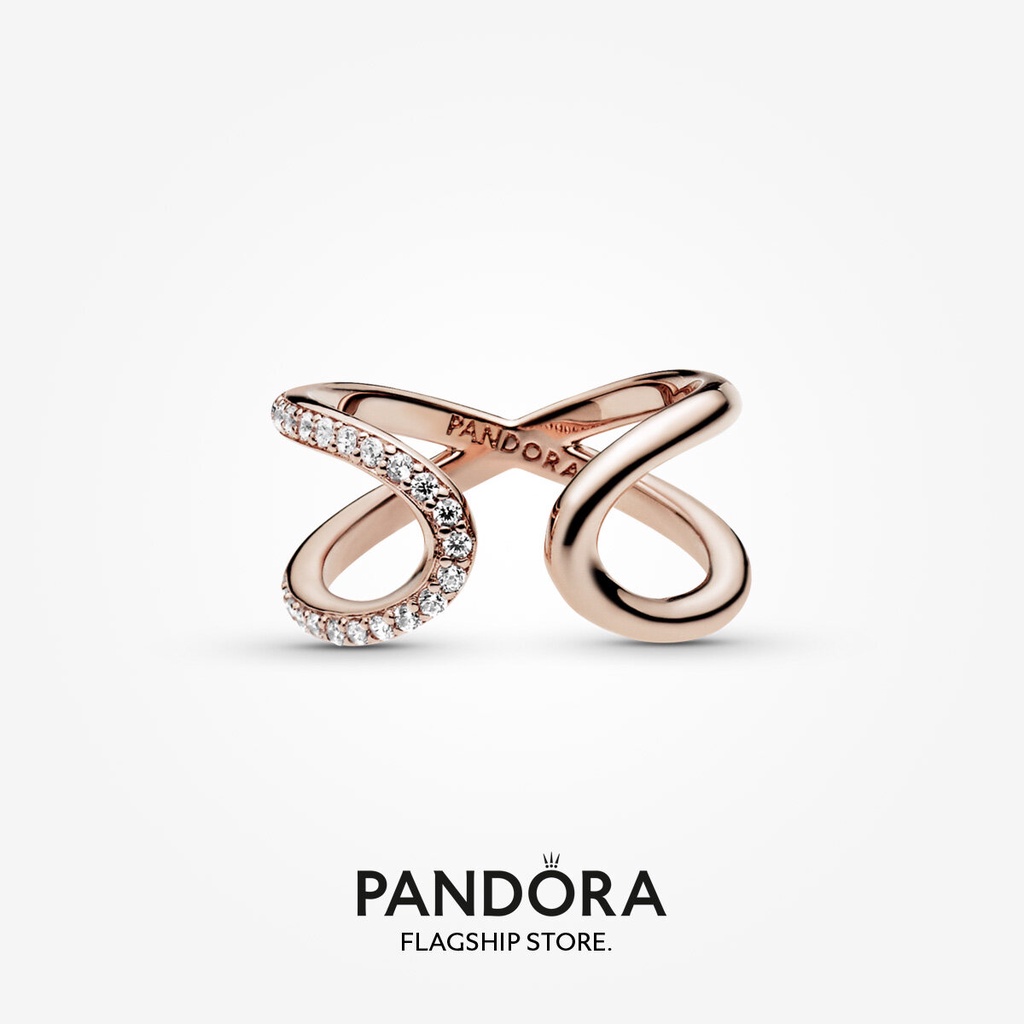 Pandora 14k Rose Gold Plated Wrapped Open Infinity Ring Shopee Malaysia