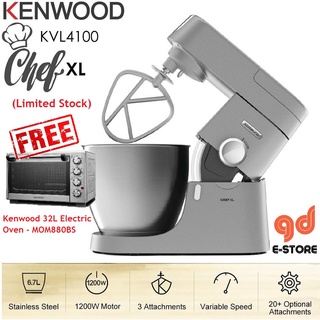 Kenwood KVL4100S Chef XL Mixer with 6.7L Stainless Steel Bowl